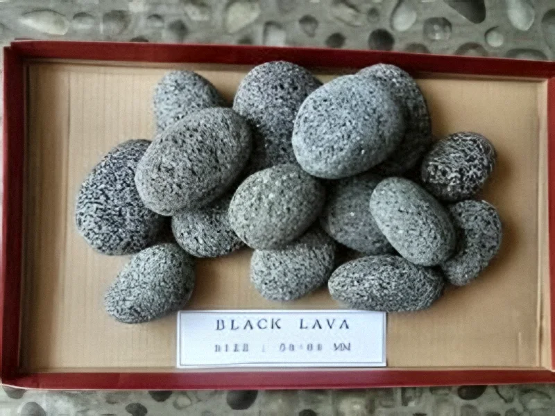 Black lava stones, 50-80 mm grade